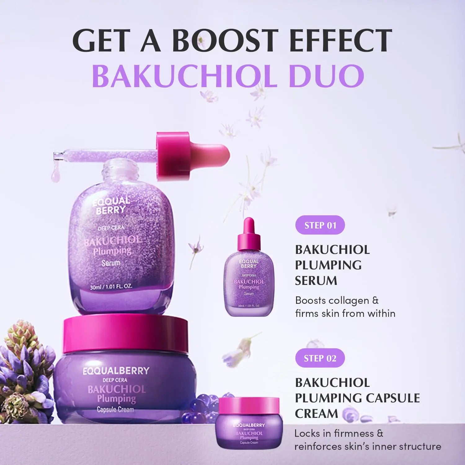 EQQUALBERRY Bakuchiol Plumping Face Serum 30 ml